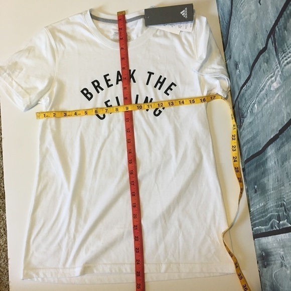 adidas NWT Women's Break The Ceiling T-Shirt Sz S empowerment feminist equality - Picture 6 of 9